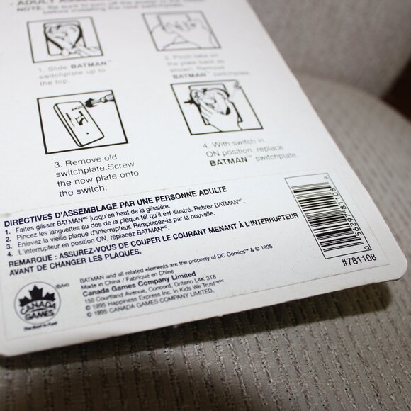 3/$77❤️vintage 1994 Adventures of Batman & Robin Wall Light Switchplate Cover - Picture 5 of 6